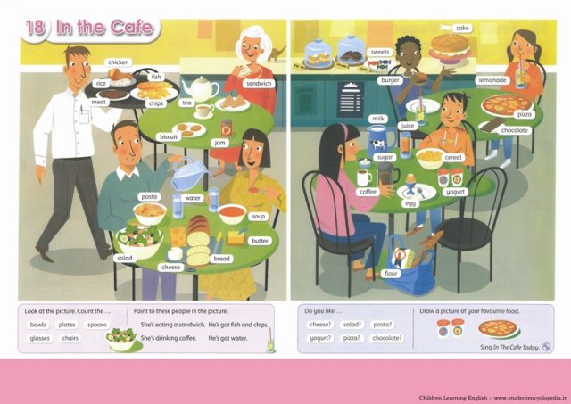 پوستر مصور یادگیری زبان انگلیسی برای کودک