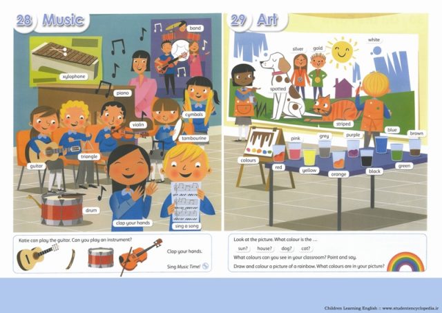 پوستر تصویری یادگیری زبان انگلیسی برای کودک و مهدکودک