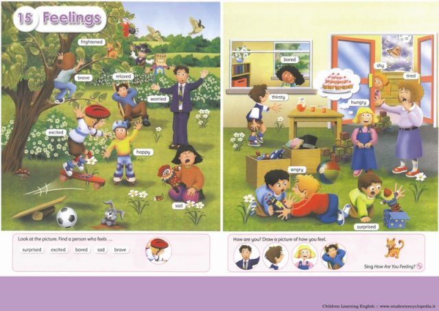 پوستر مصور آموزش زبان انگلیسی برای کودکان